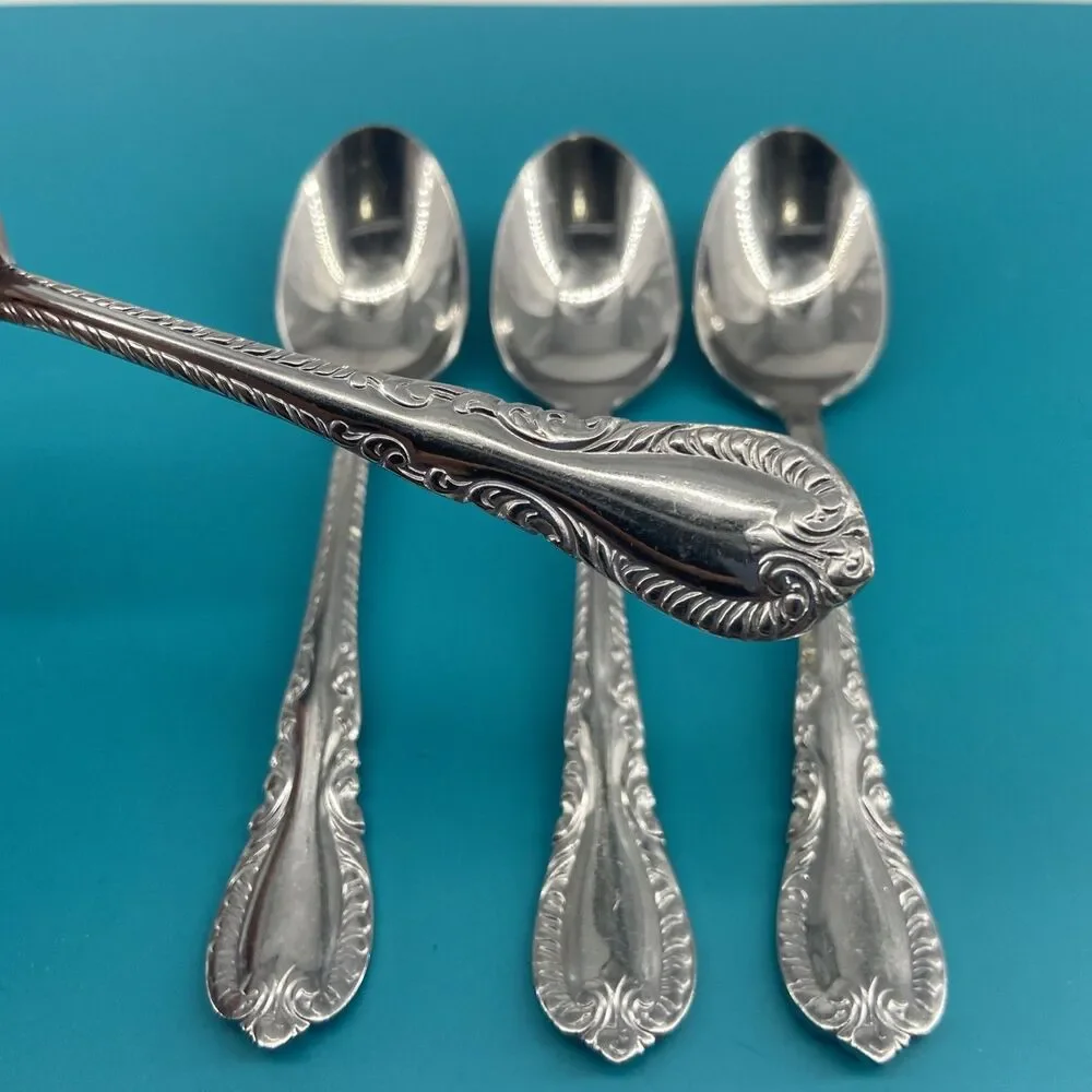 4 Reed & Barton Select LOUIS PHILLIPE Stainless Tea Spoons 6 3/8